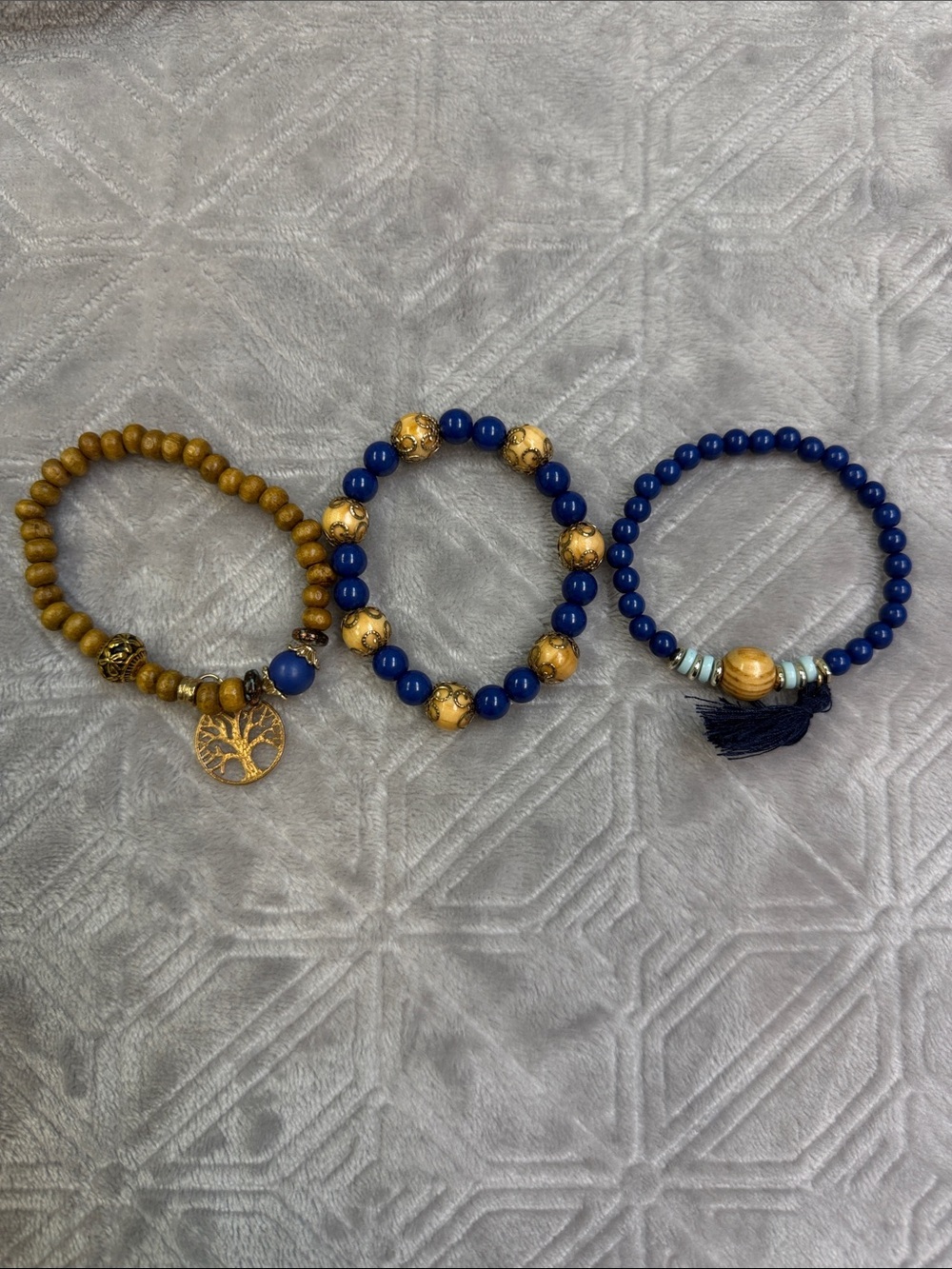 Boho Stackable Stretch  Bracelet Set - Picture 2 of 5